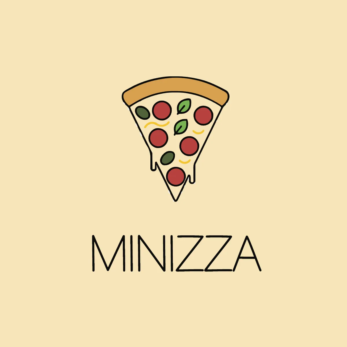 Free Minimalist Pizza Logo Template to Edit Online