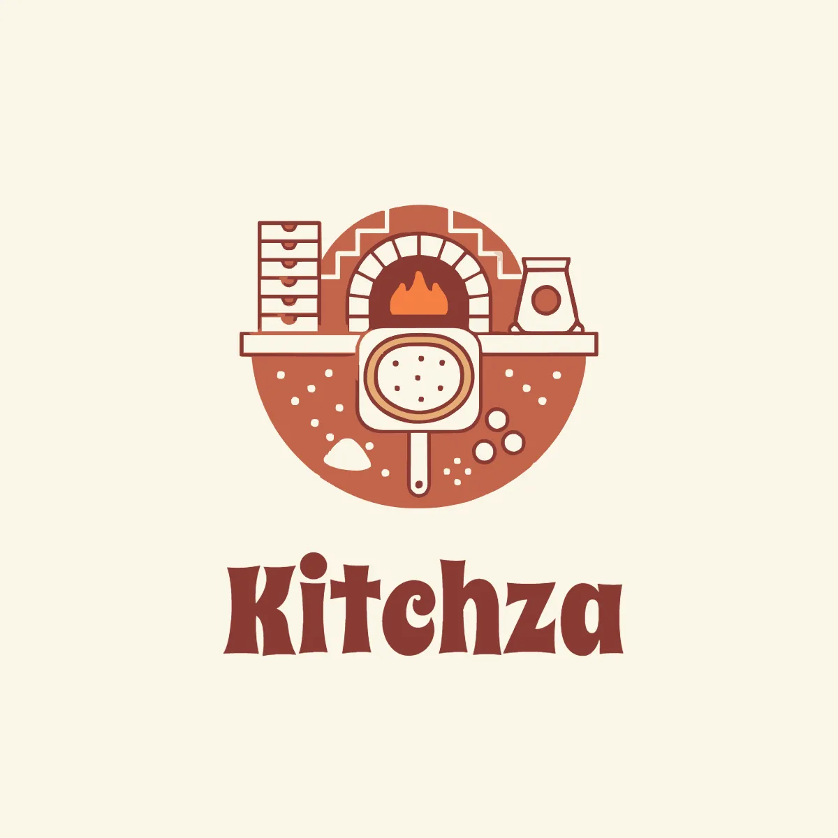 Free Pizza Kitchen Logo Template to Edit Online