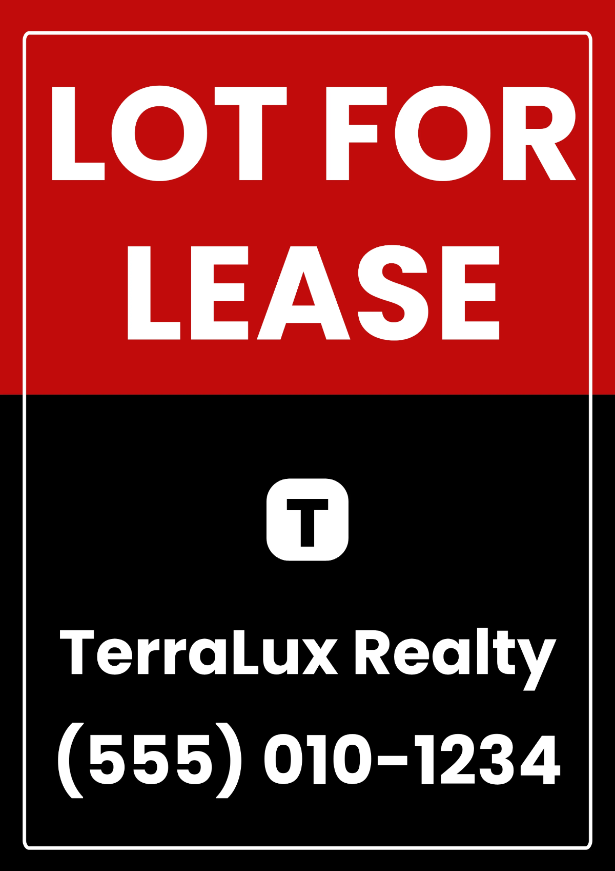 Free For Lease Real Estate Sign Template to Edit Online