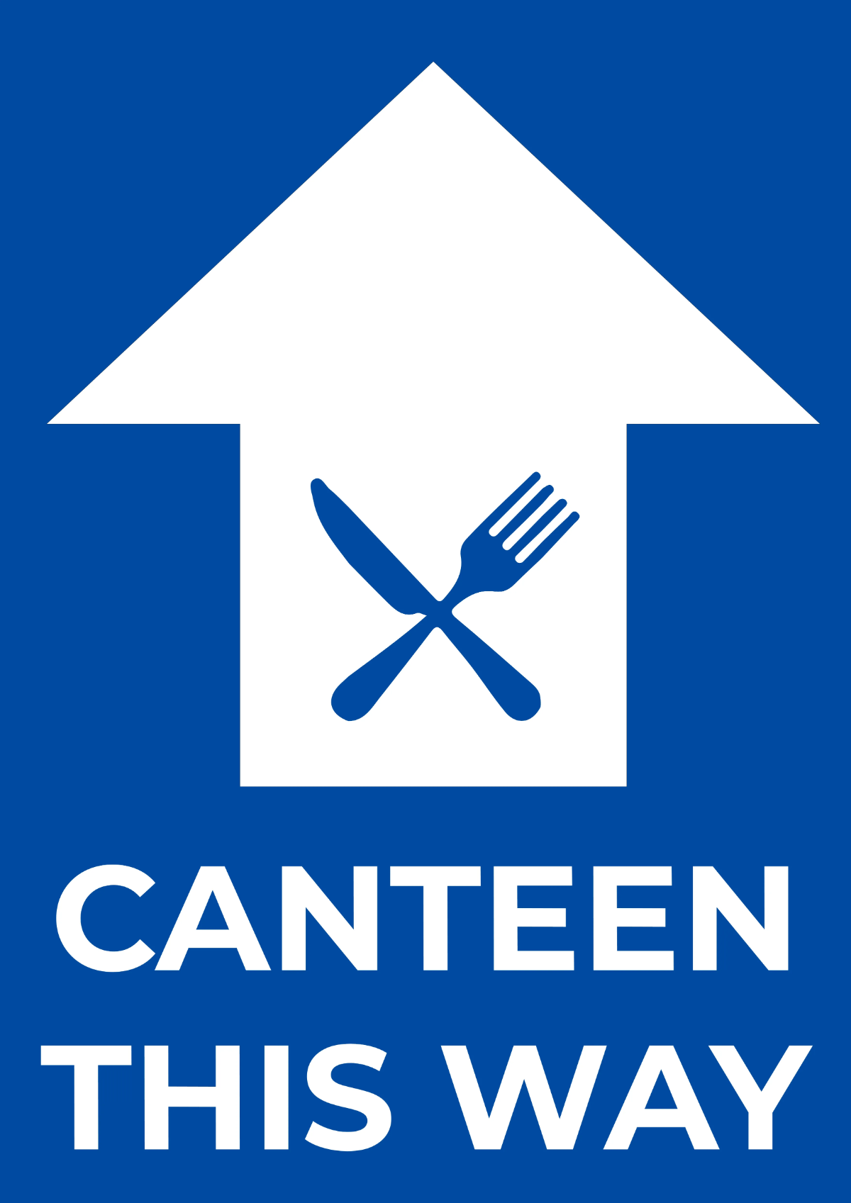Free Canteen Wayfinding University Sign Template to Edit Online