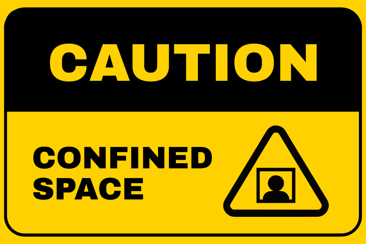 Free Confined Space Caution Sign Template to Edit Online