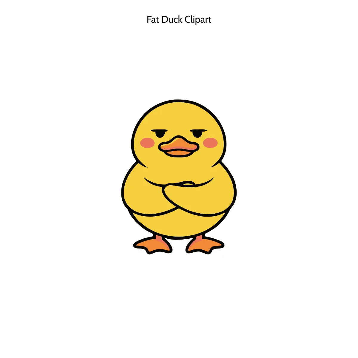 Free Fat Duck Clipart Template to Edit Online