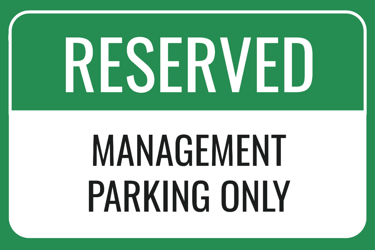 Free Reserved for Management Parking Sign Template to Edit Online