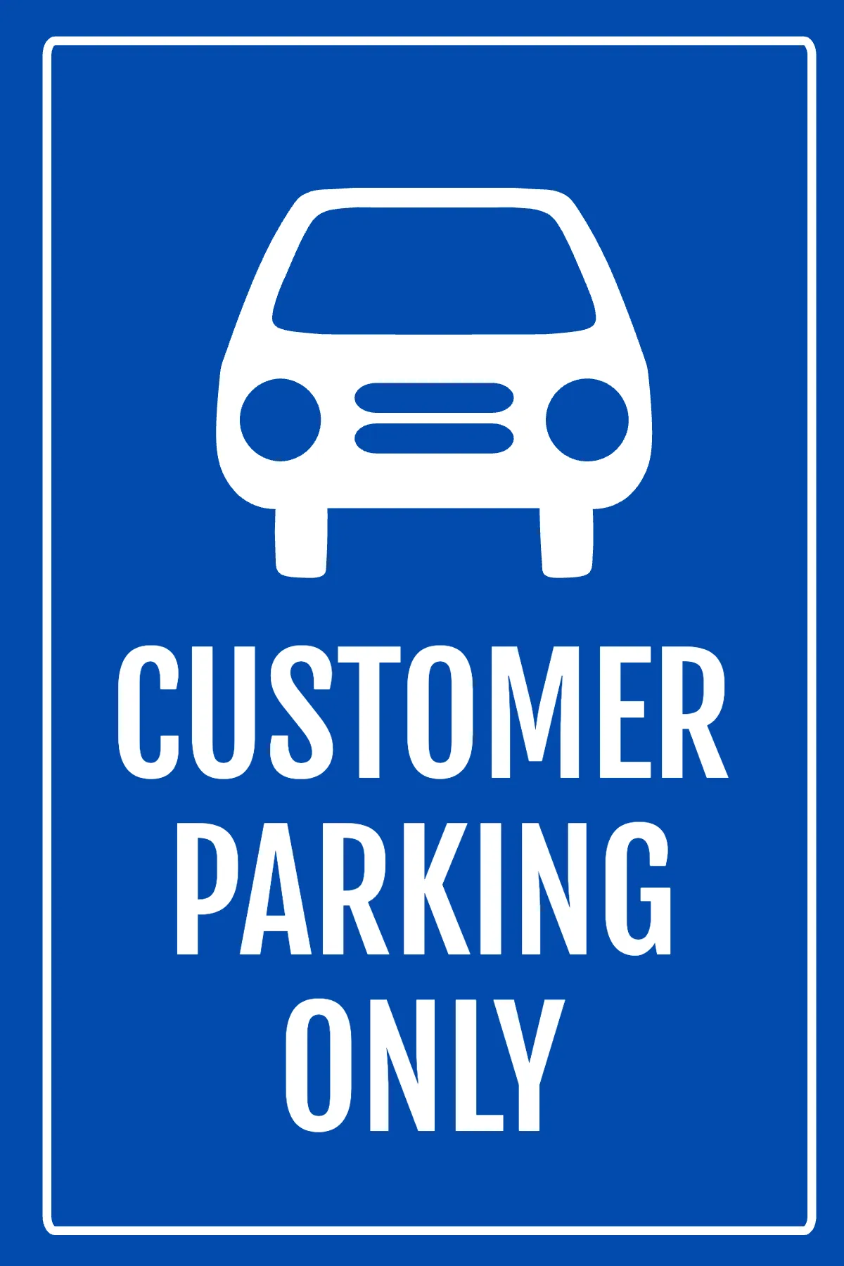 Free Customer Parking Only Sign Template to Edit Online