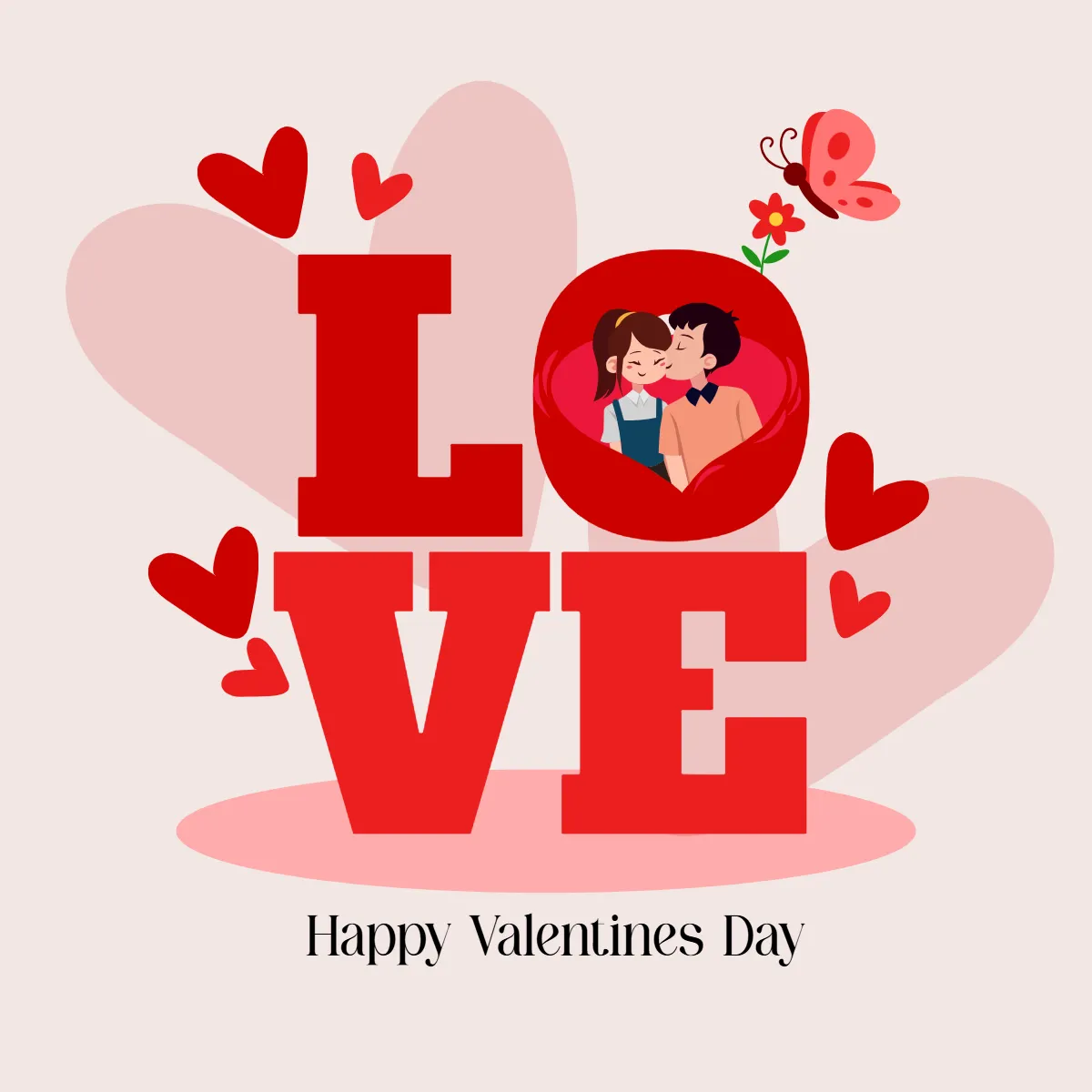 Free Valentines Day Letter Clip Arts Template to Edit Online