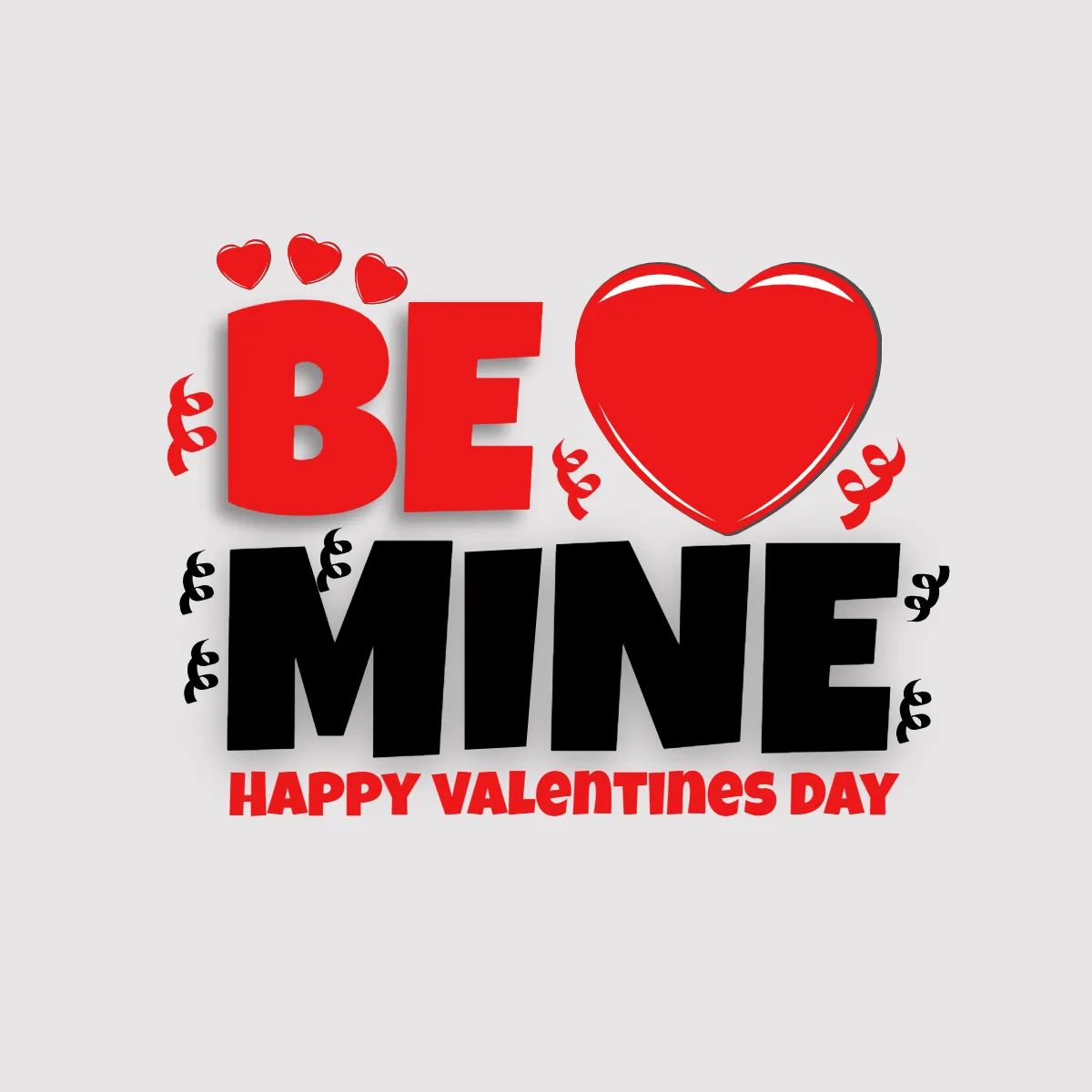 Free Valentines Day Be Mine Clip Arts Template to Edit Online
