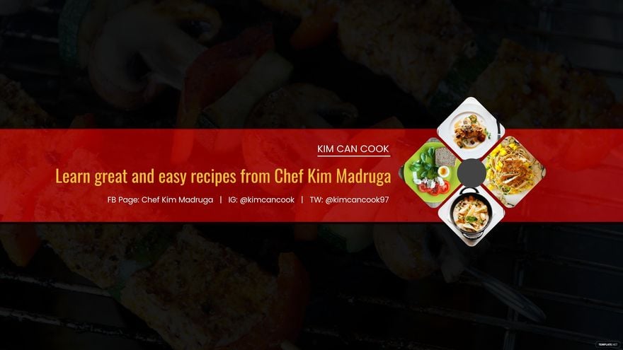 Cooking Youtube Channel Art Template
