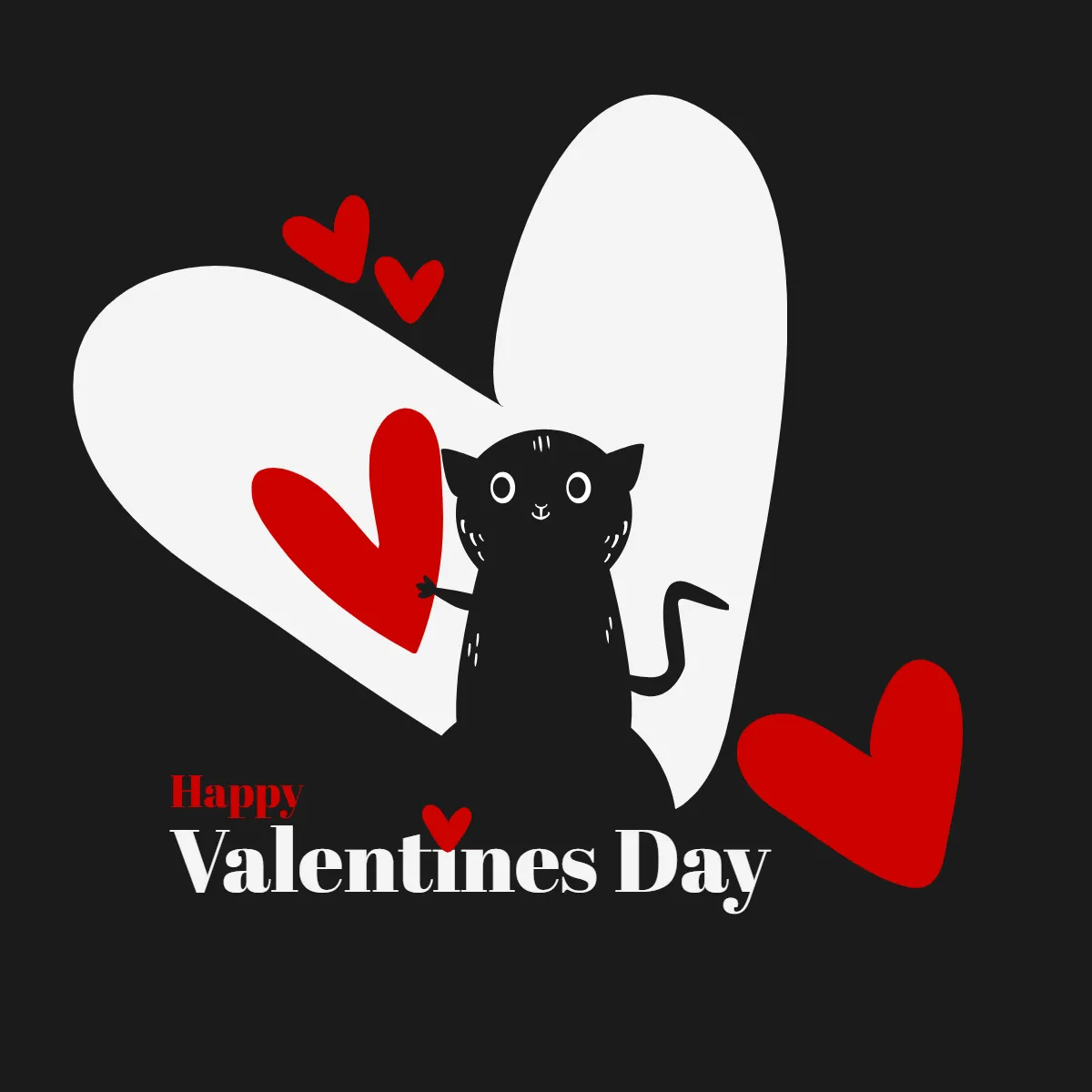 Free Valentines Day Black Background Clip Arts Template to Edit Online