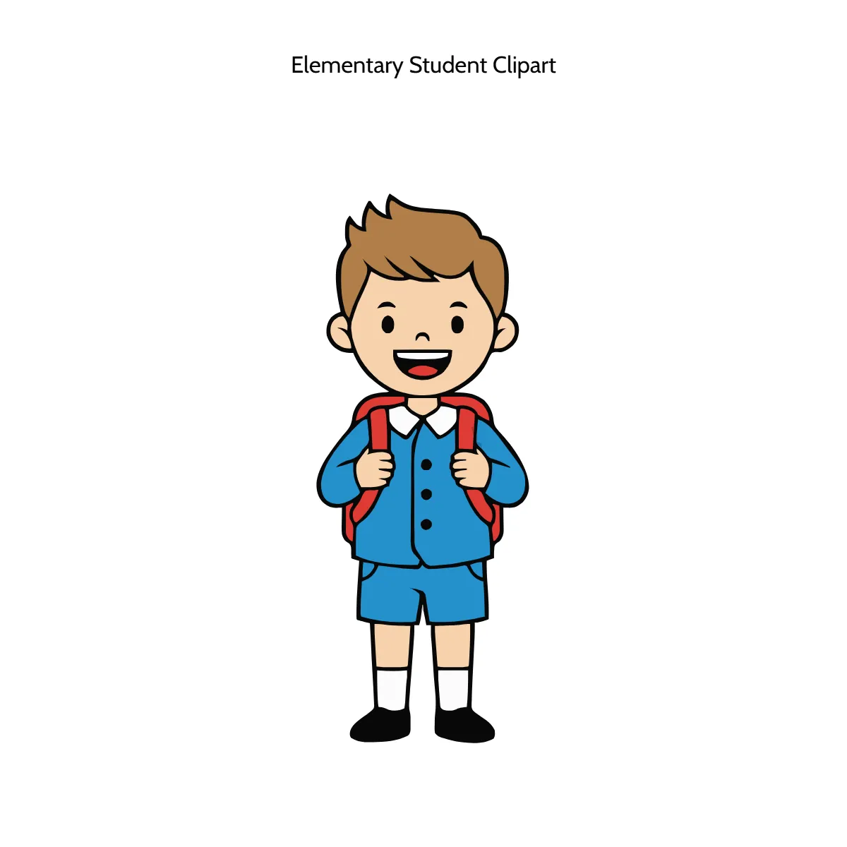 Free Elementary Student Clipart Template to Edit Online