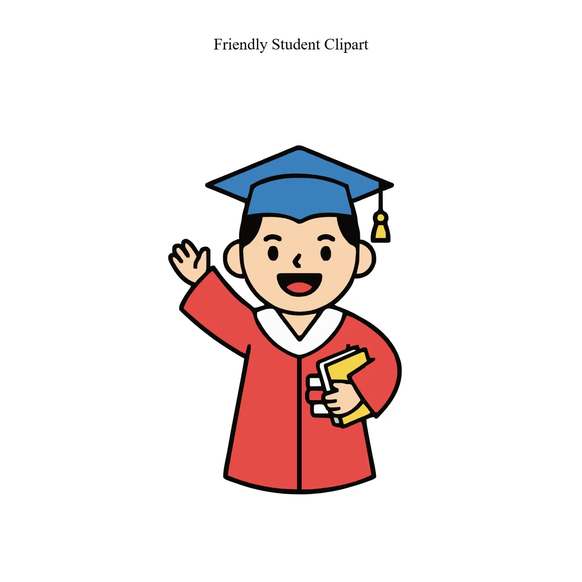 Free Friendly Student Clipart Template to Edit Online