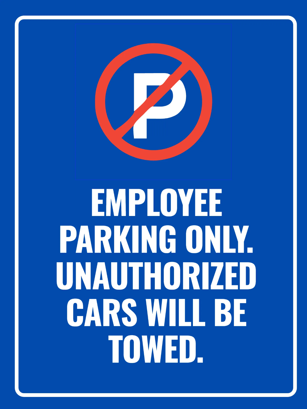 Free Employee Parking Only Sign Template to Edit Online