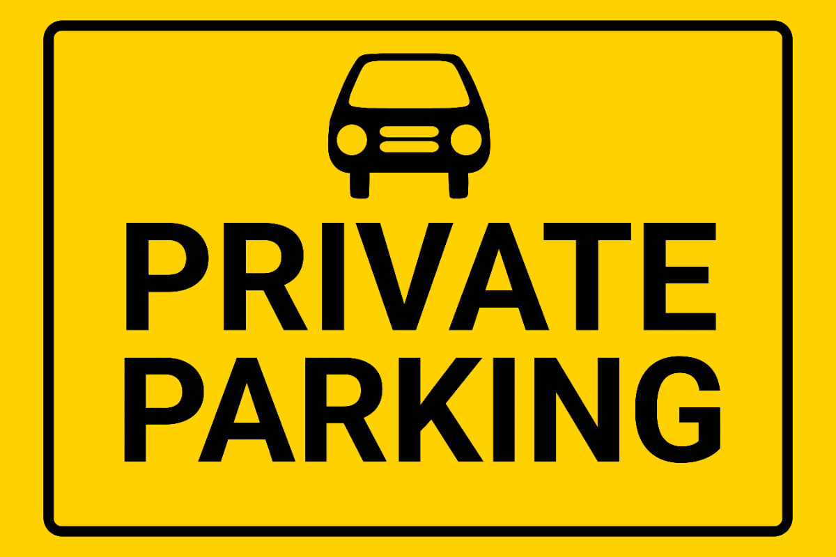 Free Private Parking Sign Template to Edit Online