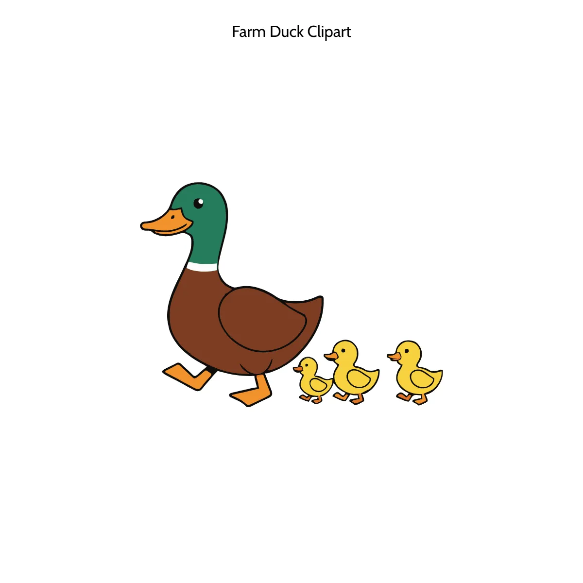 Free Farm Duck Clipart Template to Edit Online