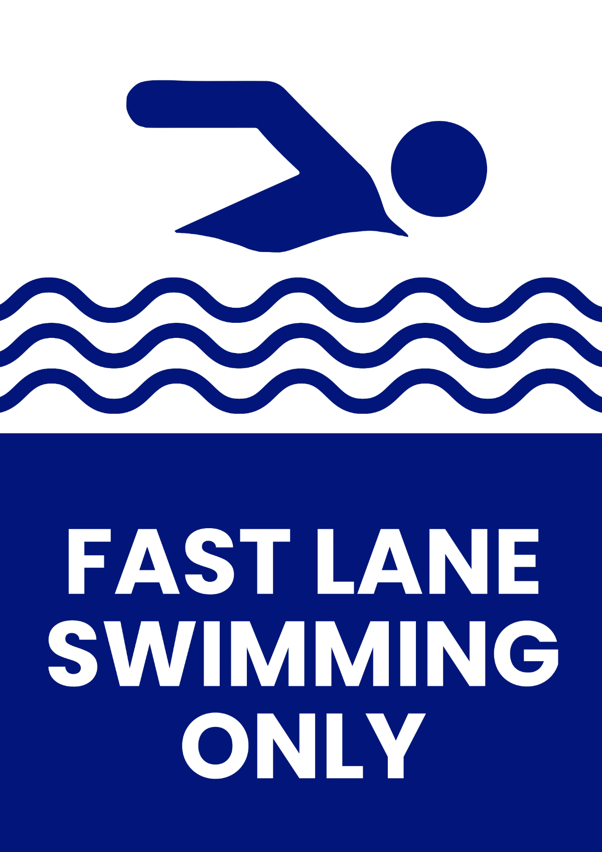 Free Fast Lane Swimming Sports Sign Template to Edit Online