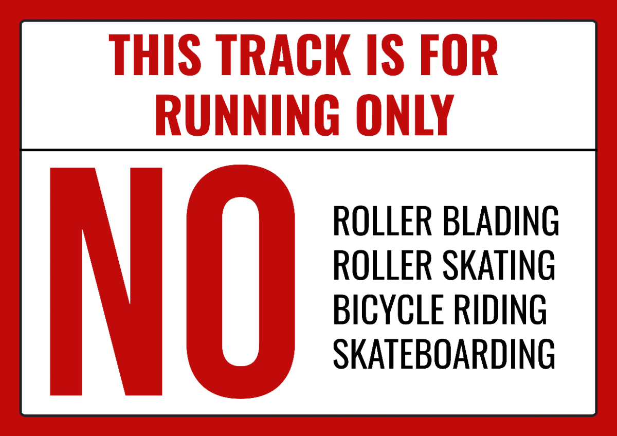Free Running Only Sports Sign Template to Edit Online