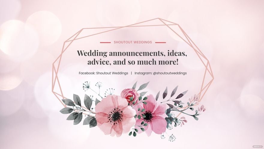Free Wedding Announcement Youtube Channel Art Template