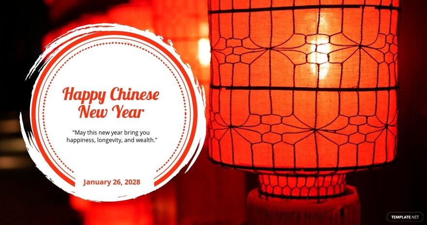 Chinese New Year Quote Facebook Post Template