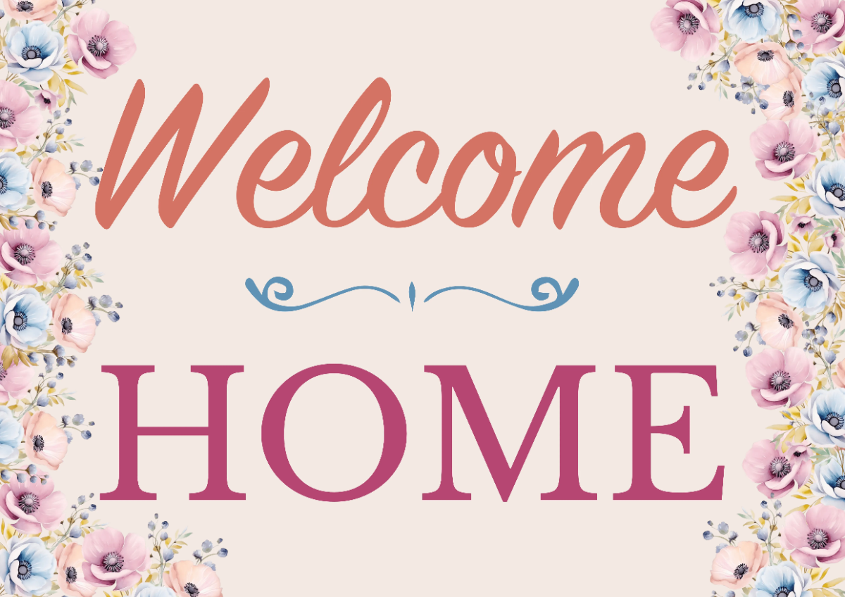 Free Welcome Home Creative Sign Template to Edit Online