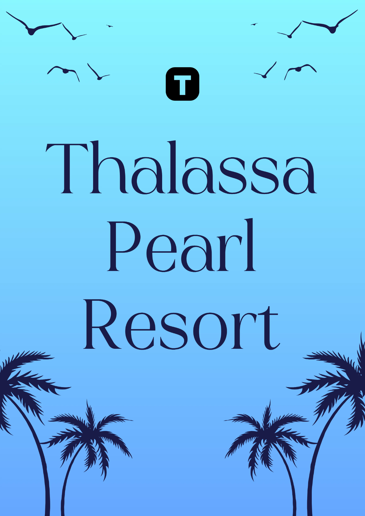Free Tropical Resort Creative Sign Template to Edit Online