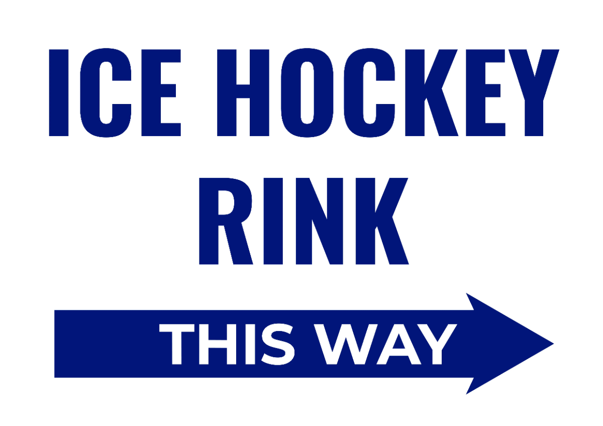 Ice Hocky Rink Sports Sign Template