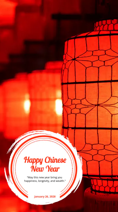 Free Chinese New Year Quote Instagram Story Template to Edit Online