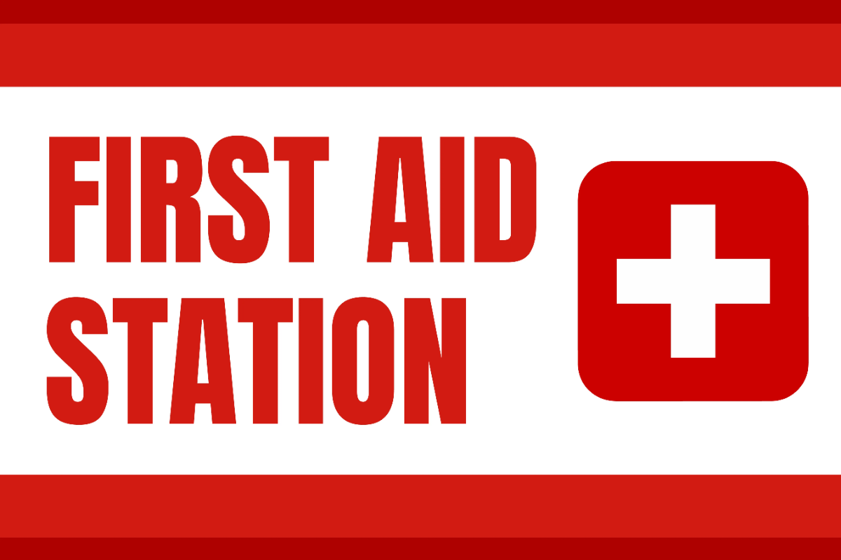 Free First Aid Station University Sign Template to Edit Online