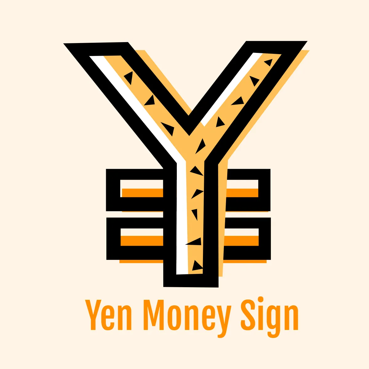 Yen Money Sign Clip Art Template