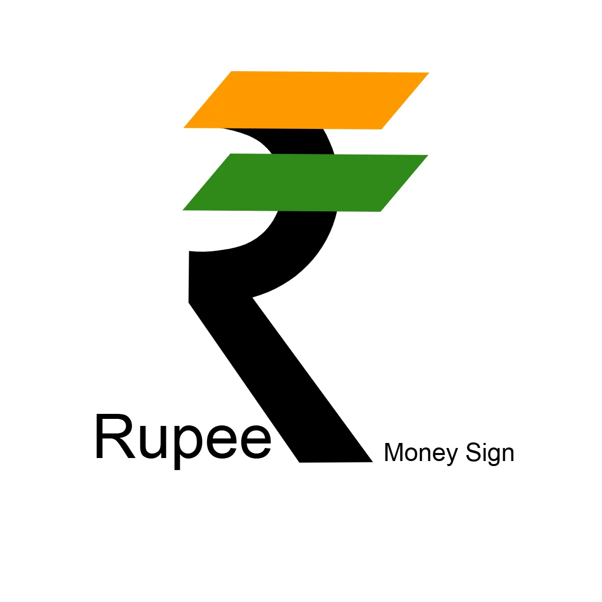 Rupee Money Sign Clip Art Template