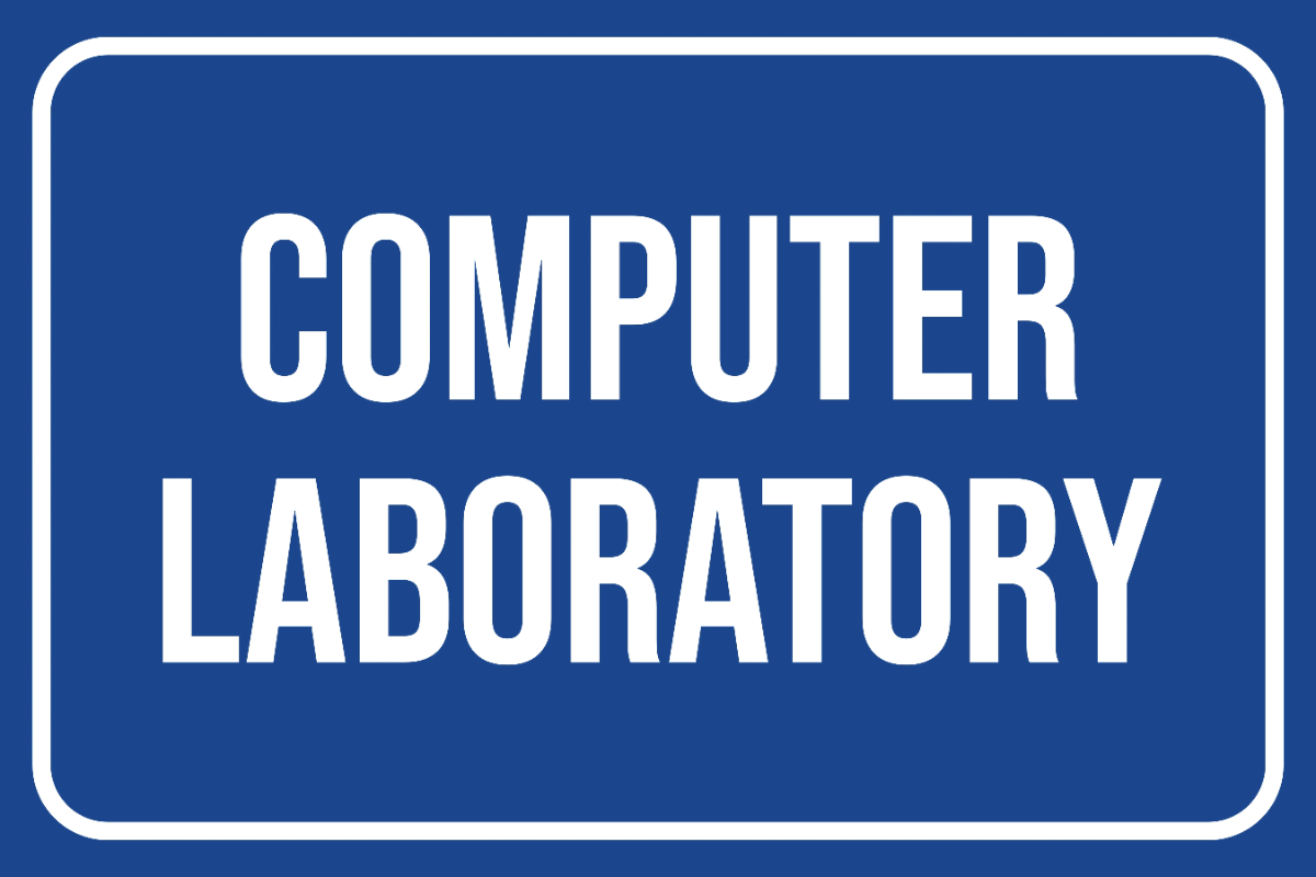 Free Computer Lab University Sign Template to Edit Online