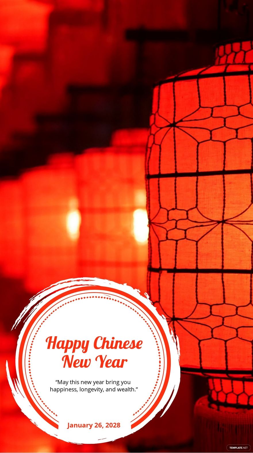 Chinese New Year Quote Snapchat Geofilter Template