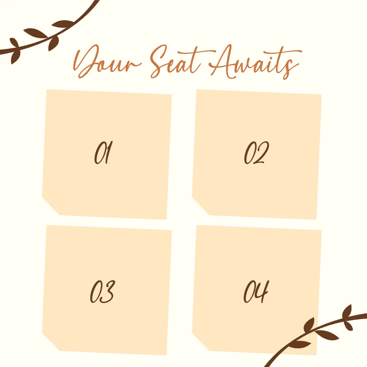 Free Seating Chart Wedding Sign Template to Edit Online