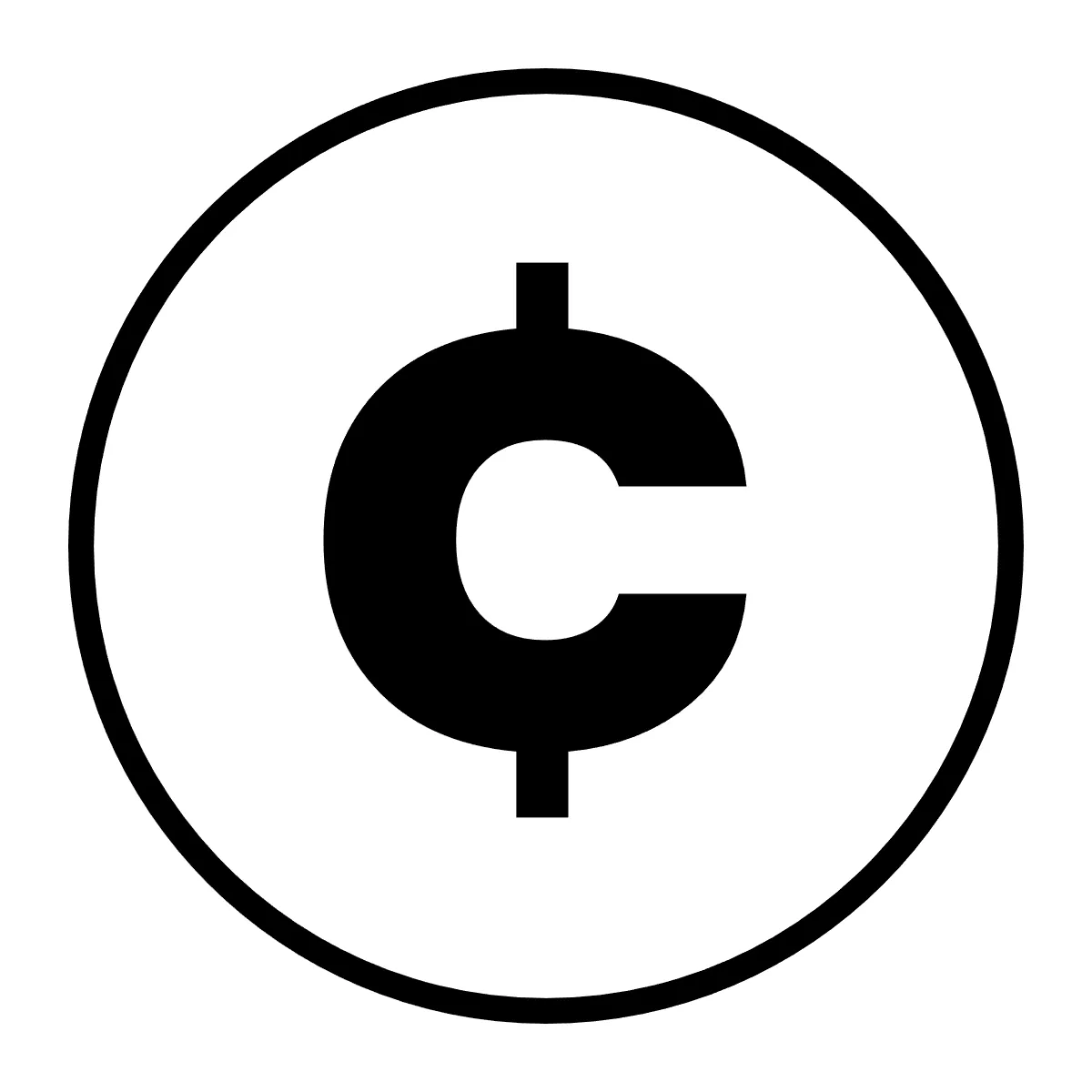 Cent Money Sign Template