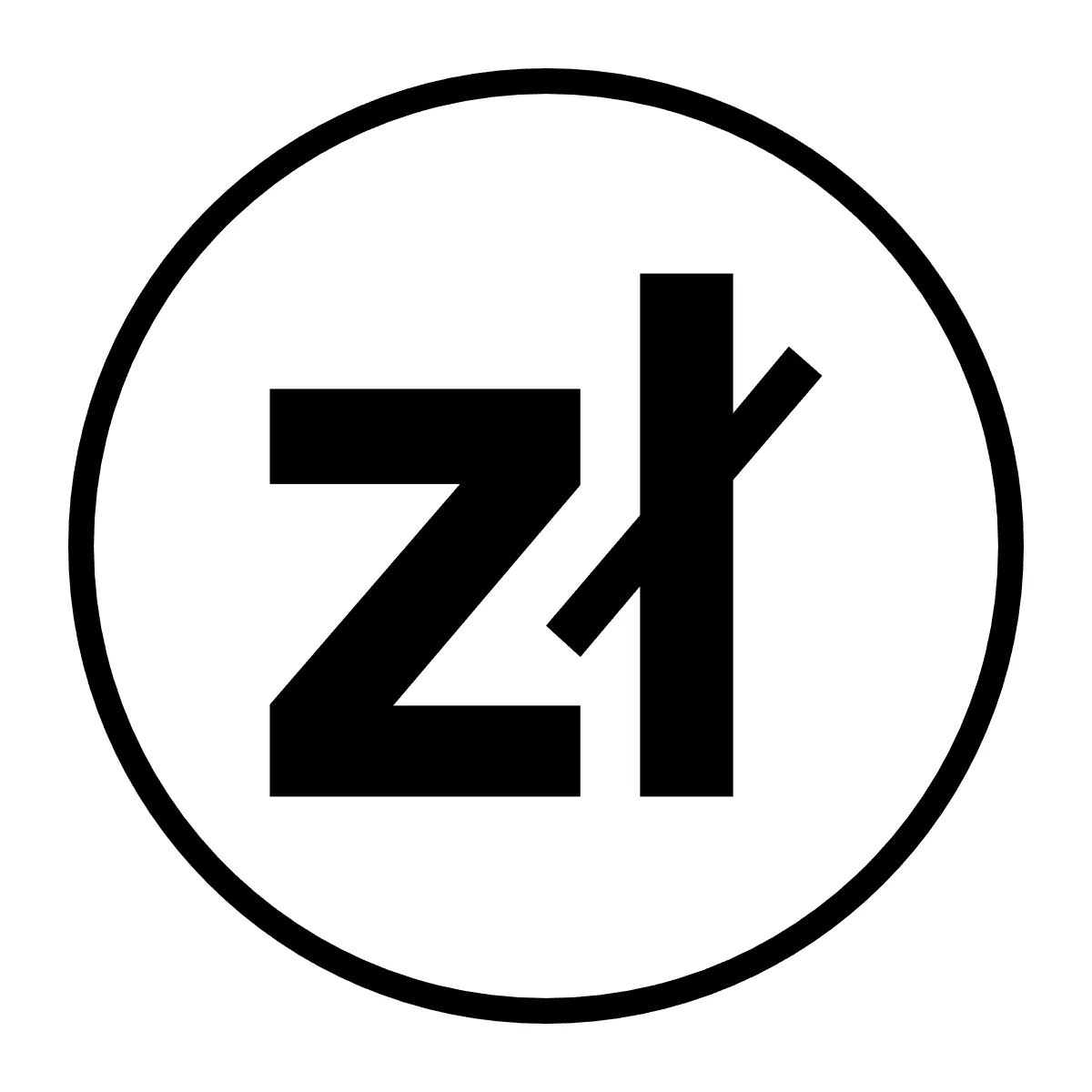 Polish Zloty Money Sign Template