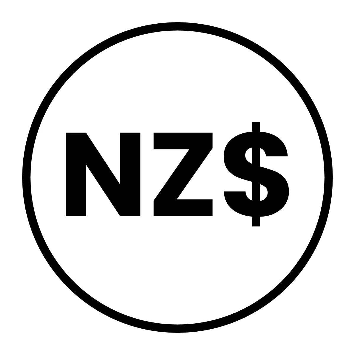 New Zealand Dollar Money Sign Template