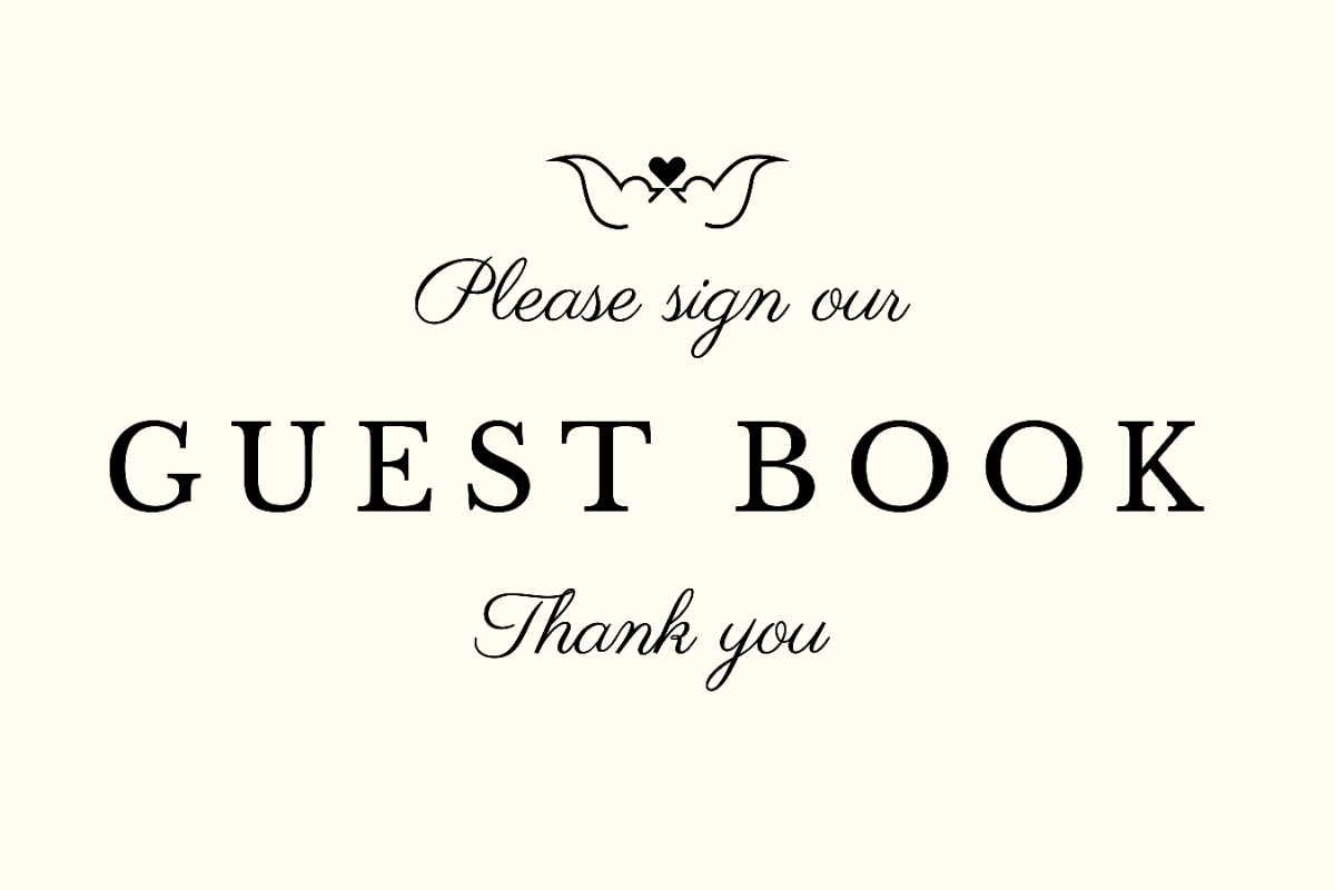 Free Wedding Guestbook Sign Template to Edit Online