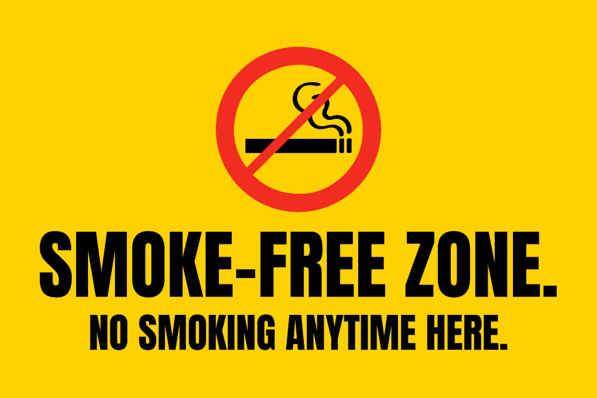 No Smoking Creative Sign Template