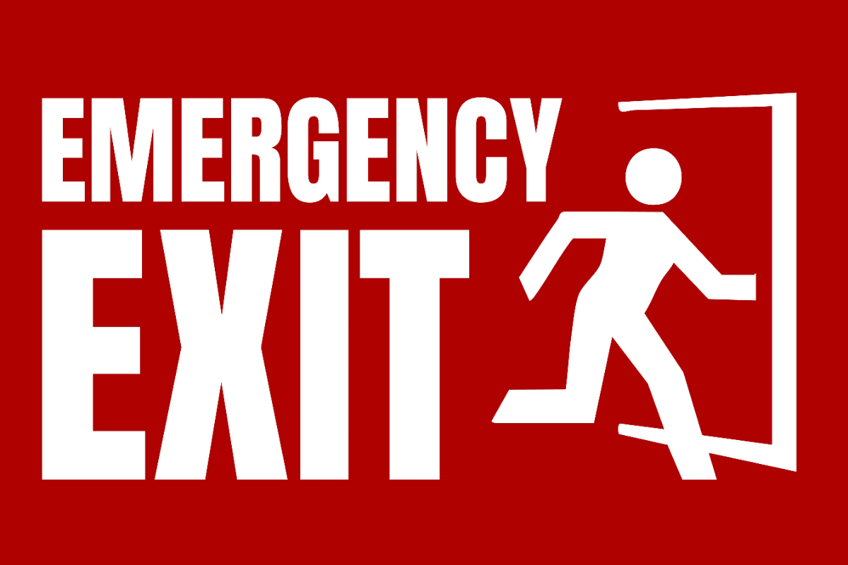 Creative Emergency Exit Sign Template