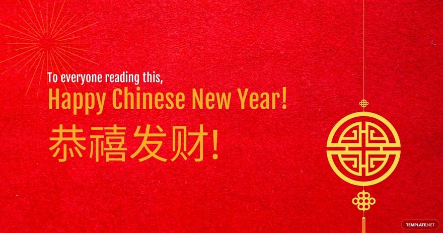 Chinese New Year Twitter Post Template