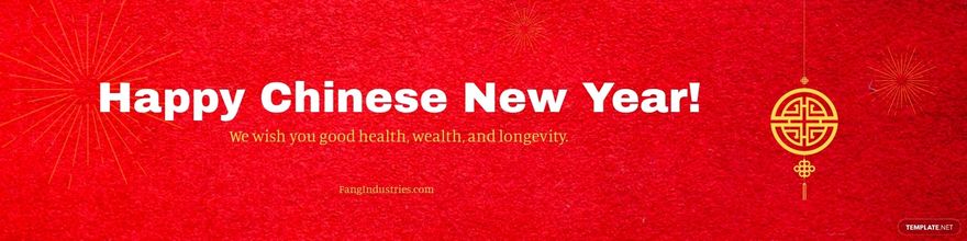 Free Chinese New Year Linkedin Banner Template
