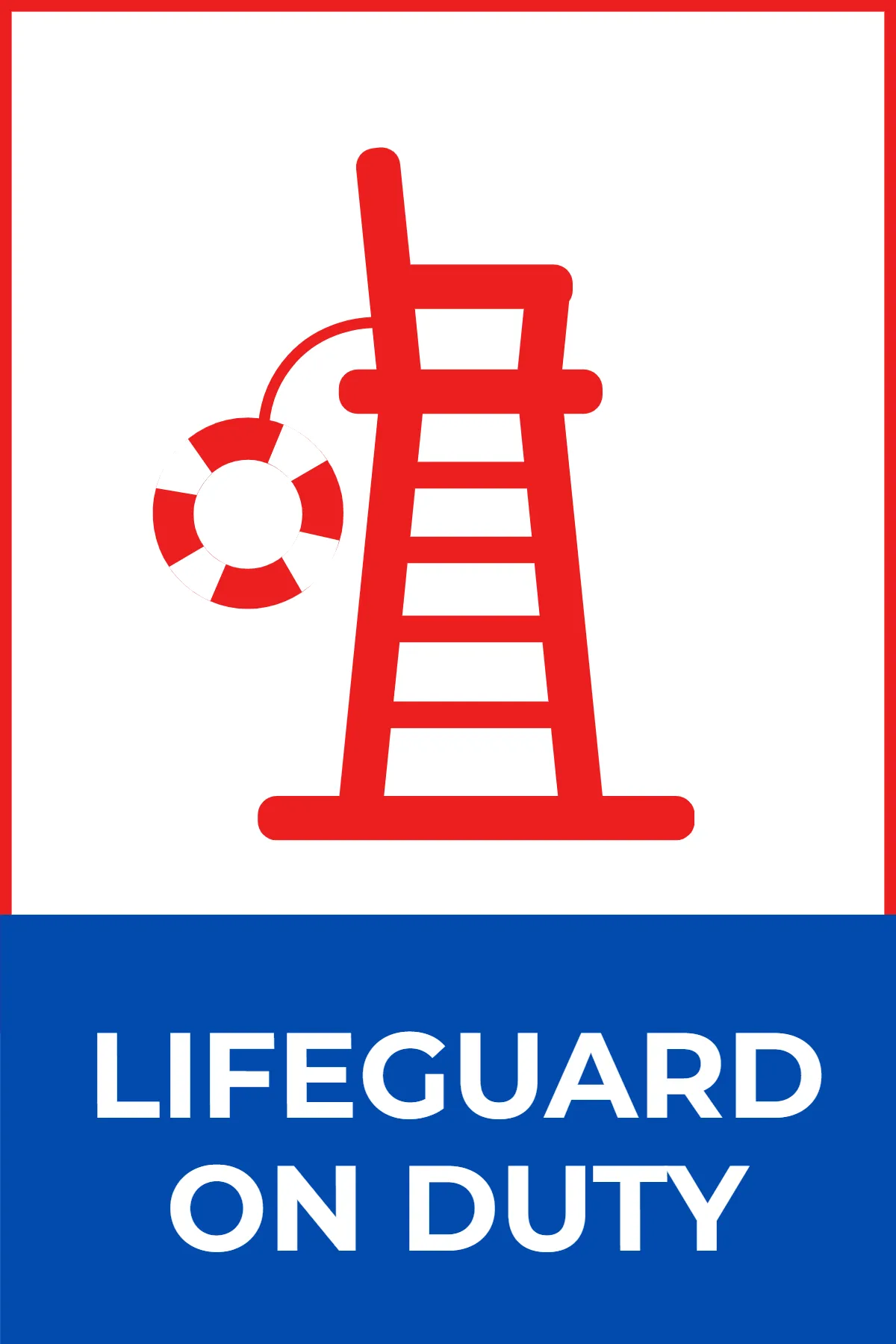 Free Lifeguard on Duty Sports Sign Template to Edit Online