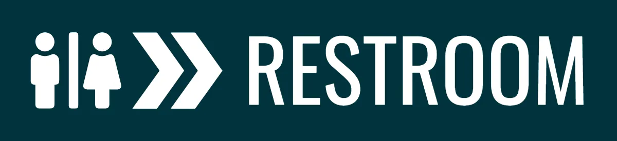 Restroom Direction Trade Show Sign Template