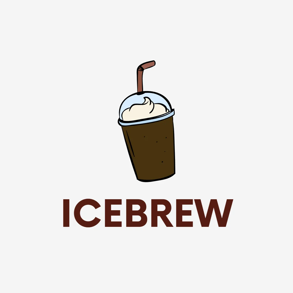 Free Iced Coffee Logo Template to Edit Online
