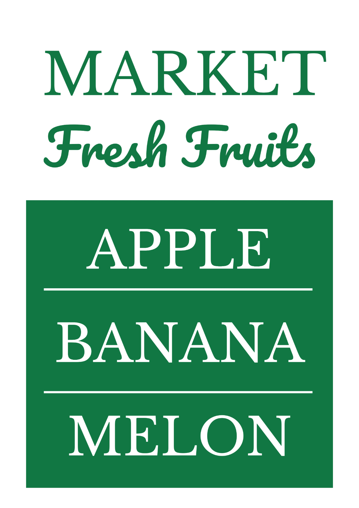 Market Fresh Retail Sign Template