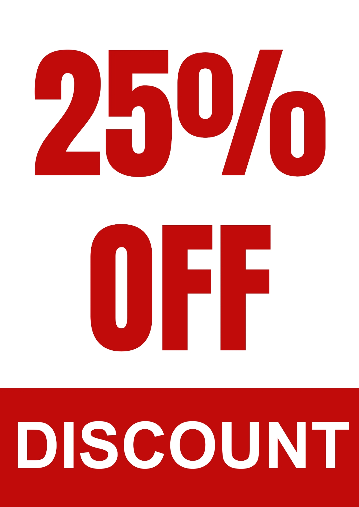 Discount Retail Sign Template
