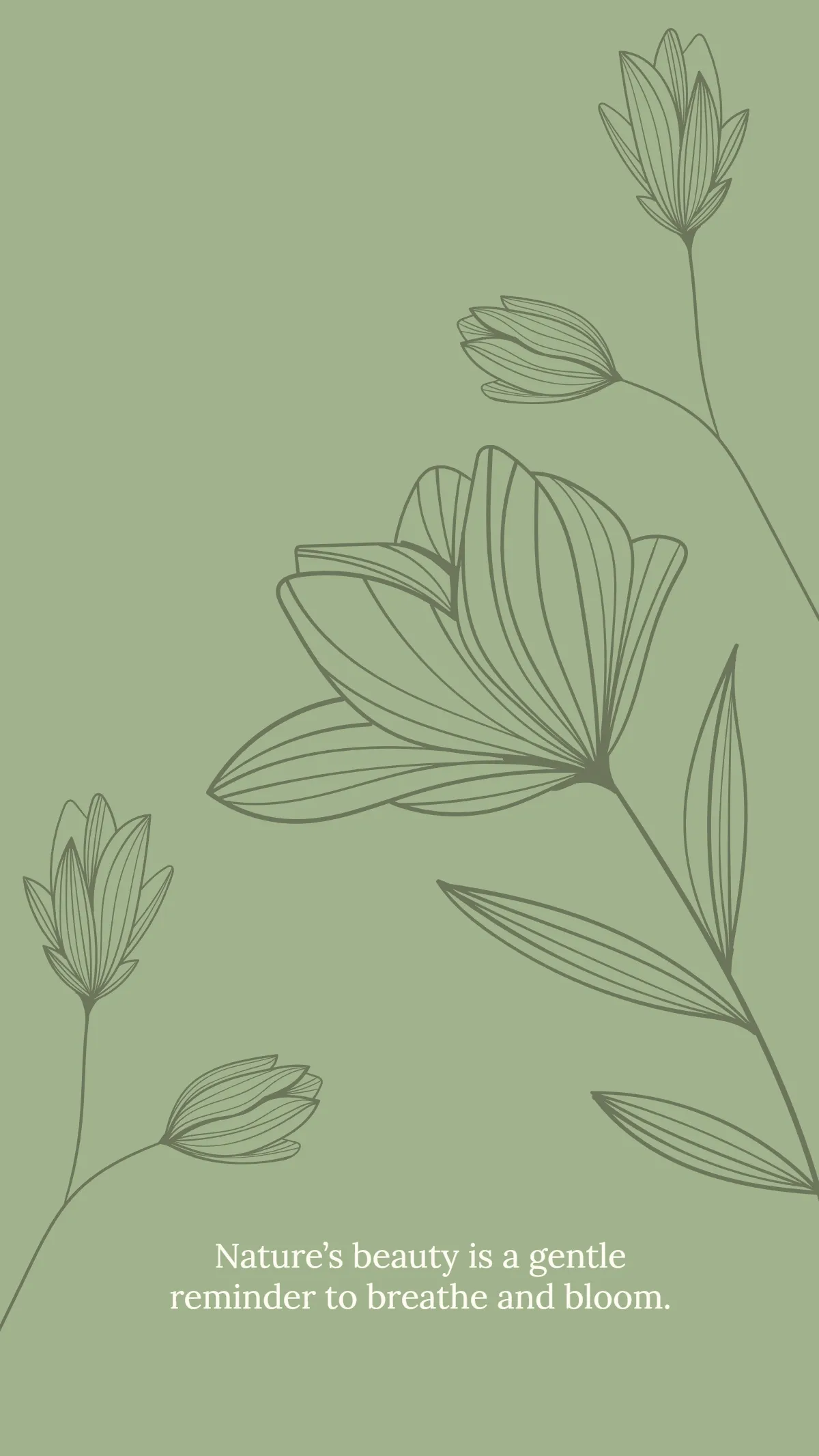 Free Minimalist Sage Green Wallpaper Template to Edit Online
