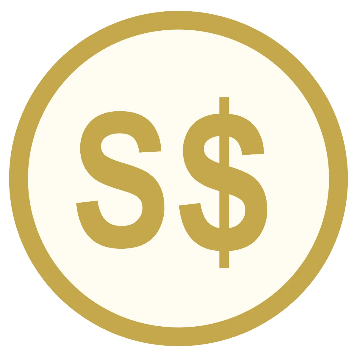 Singapore Dollar Money Sign Template