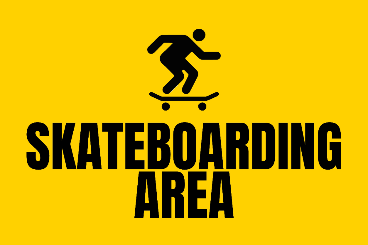 Free Skateboarding Area Sports Sign Template