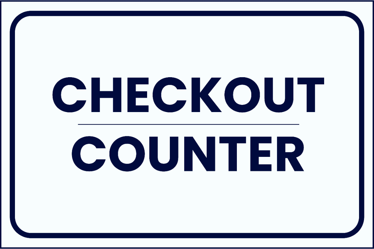 Checkout Counter Retail Sign Template