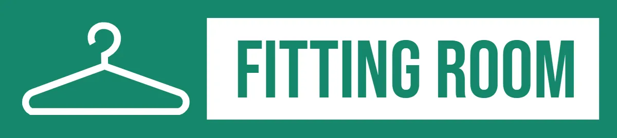 Fitting Room Retail Sign Template