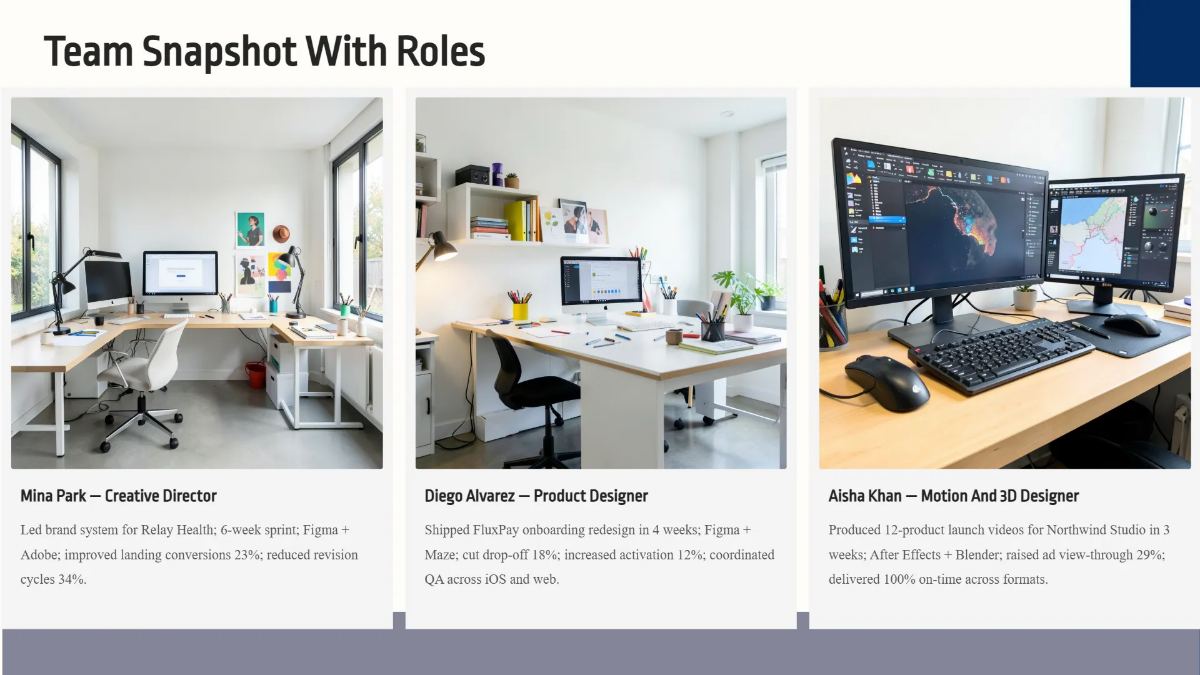 Free Portfolio for Creative Startups Template to Edit Online